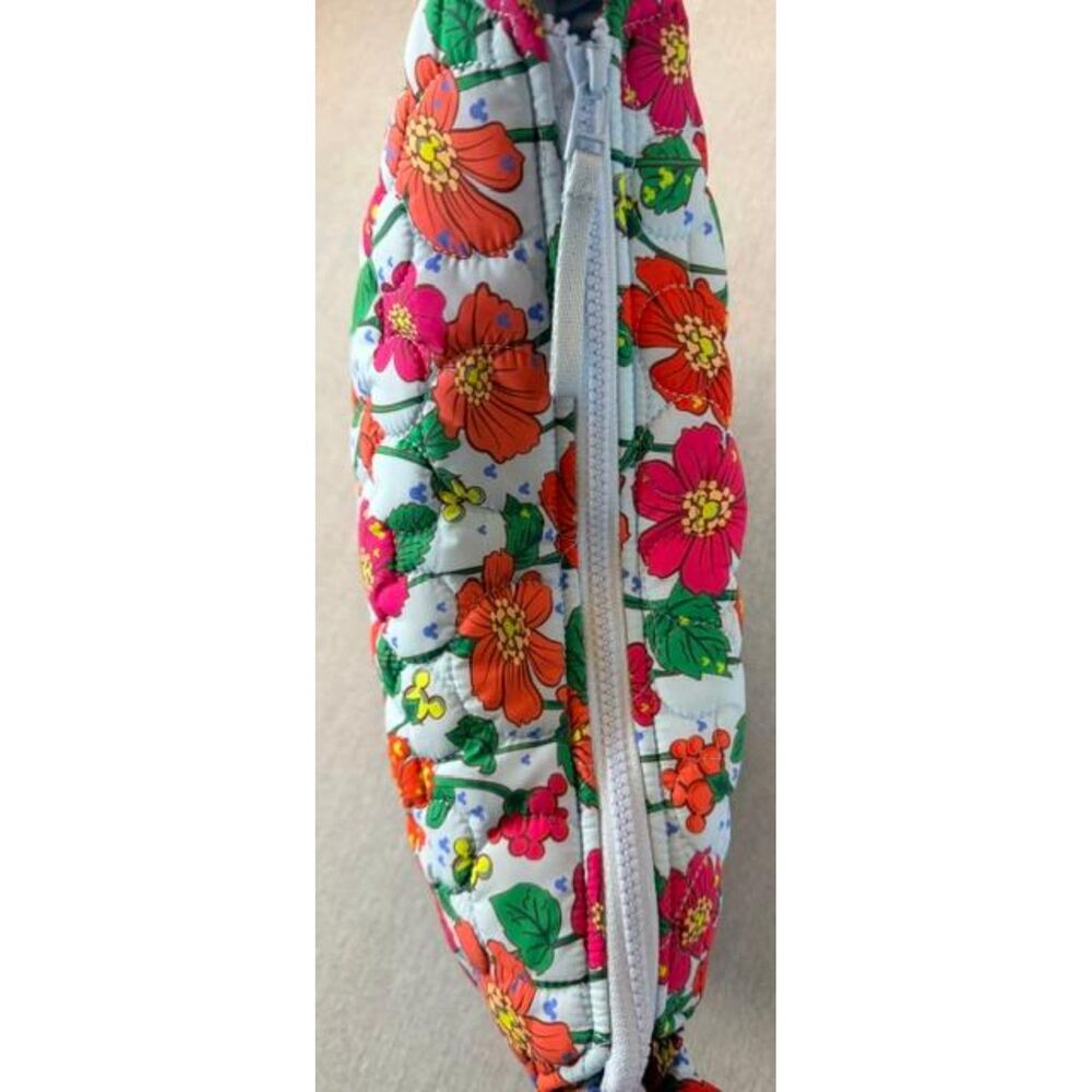 Vera Bradley Disney Tifton Shoulder Bag Mickey Meadow Quilted Nylon Floral NWT - Picture 4 of 7